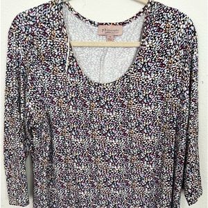 422 Philosophy Tunic Top,  Size 1X Cotton and rayon